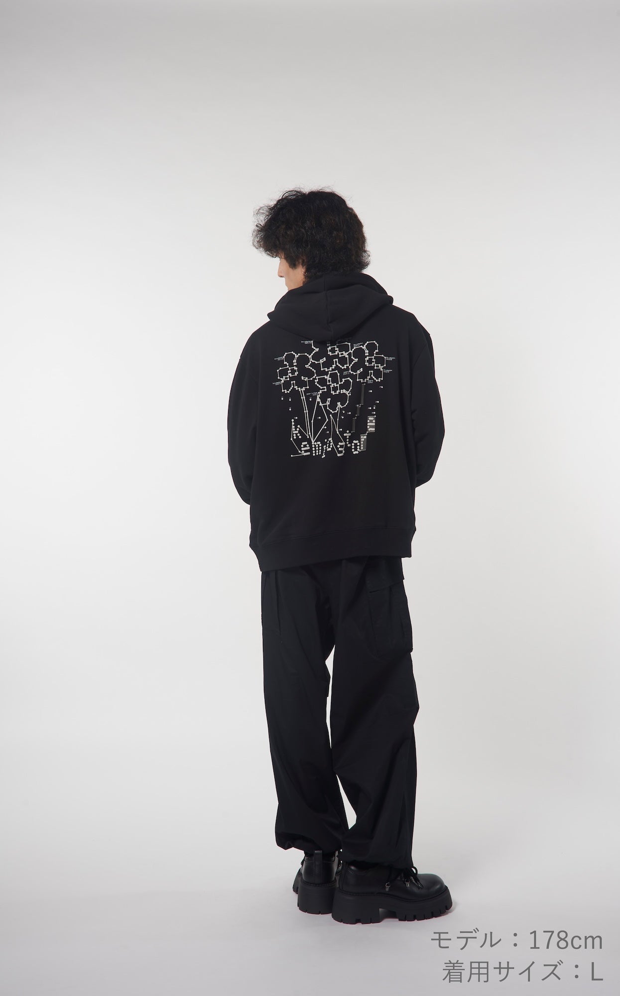 DOT FLOWER HOODIE GRAY