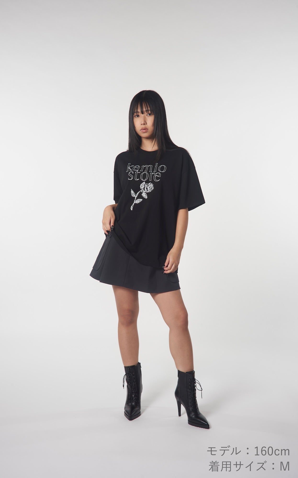 ASCII ROSE T-SHIRT BLACK