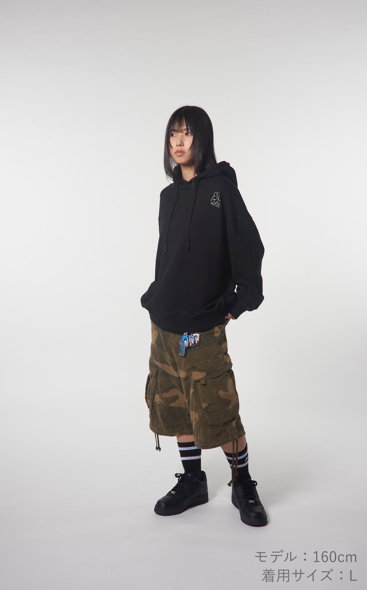 DOT FLOWER HOODIE BLACK