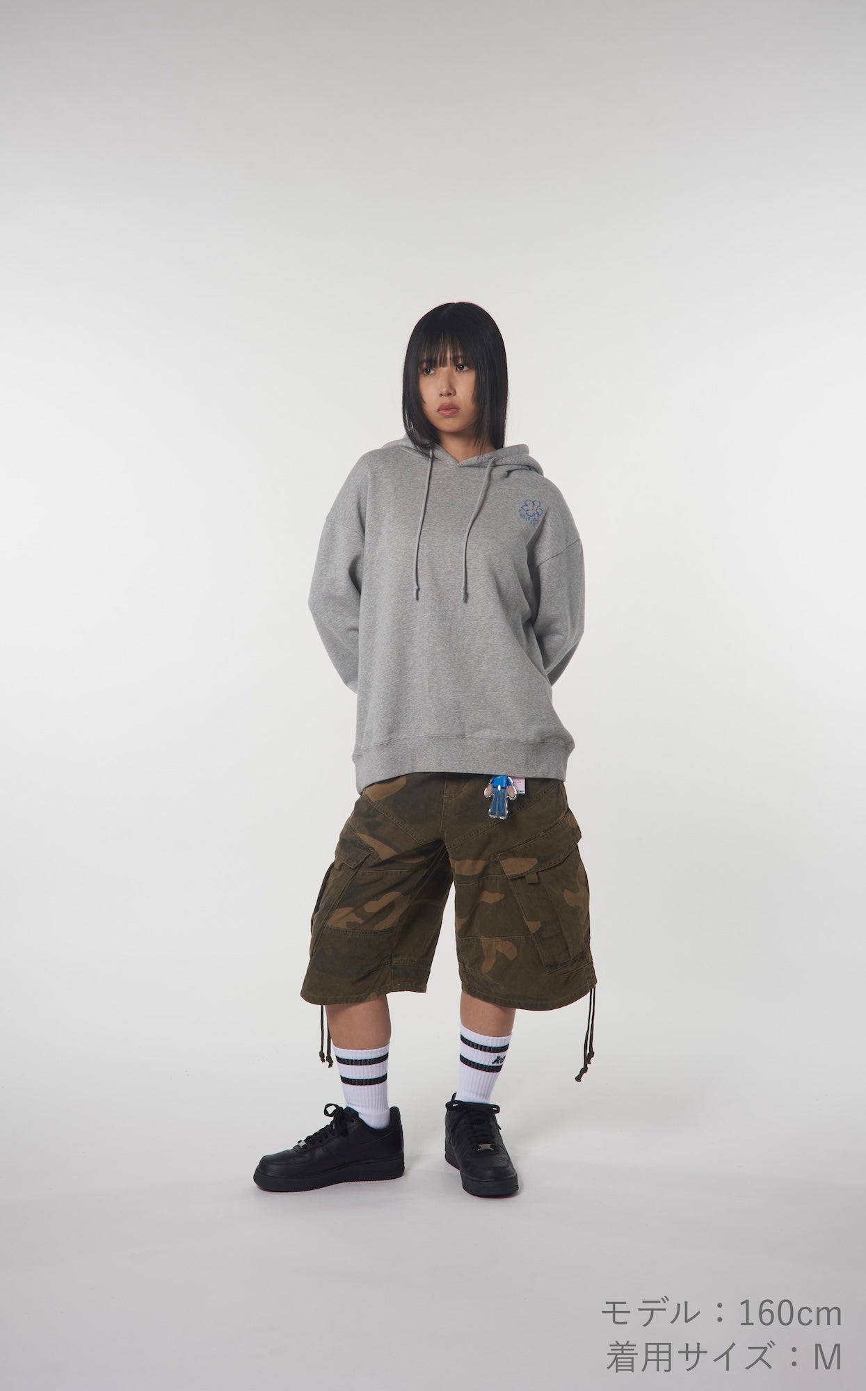 DOT FLOWER HOODIE BLACK