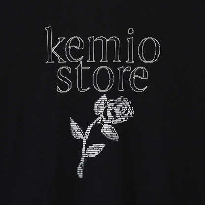 ASCII ROSE T-SHIRT BLACK