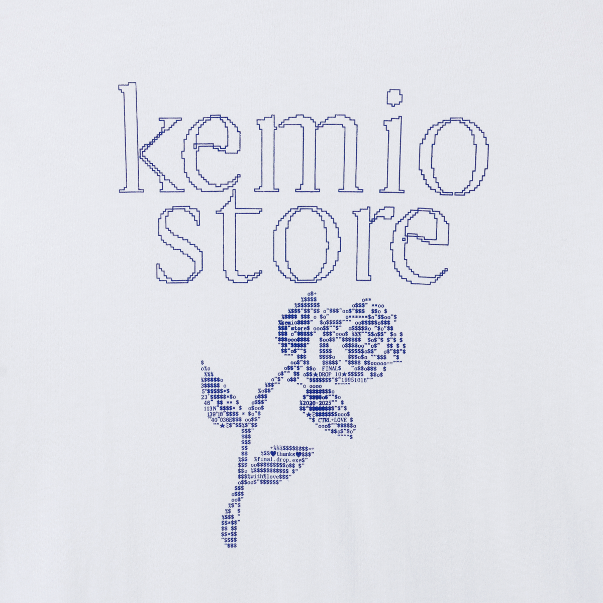 ASCII ROSE T-SHIRT WHITE