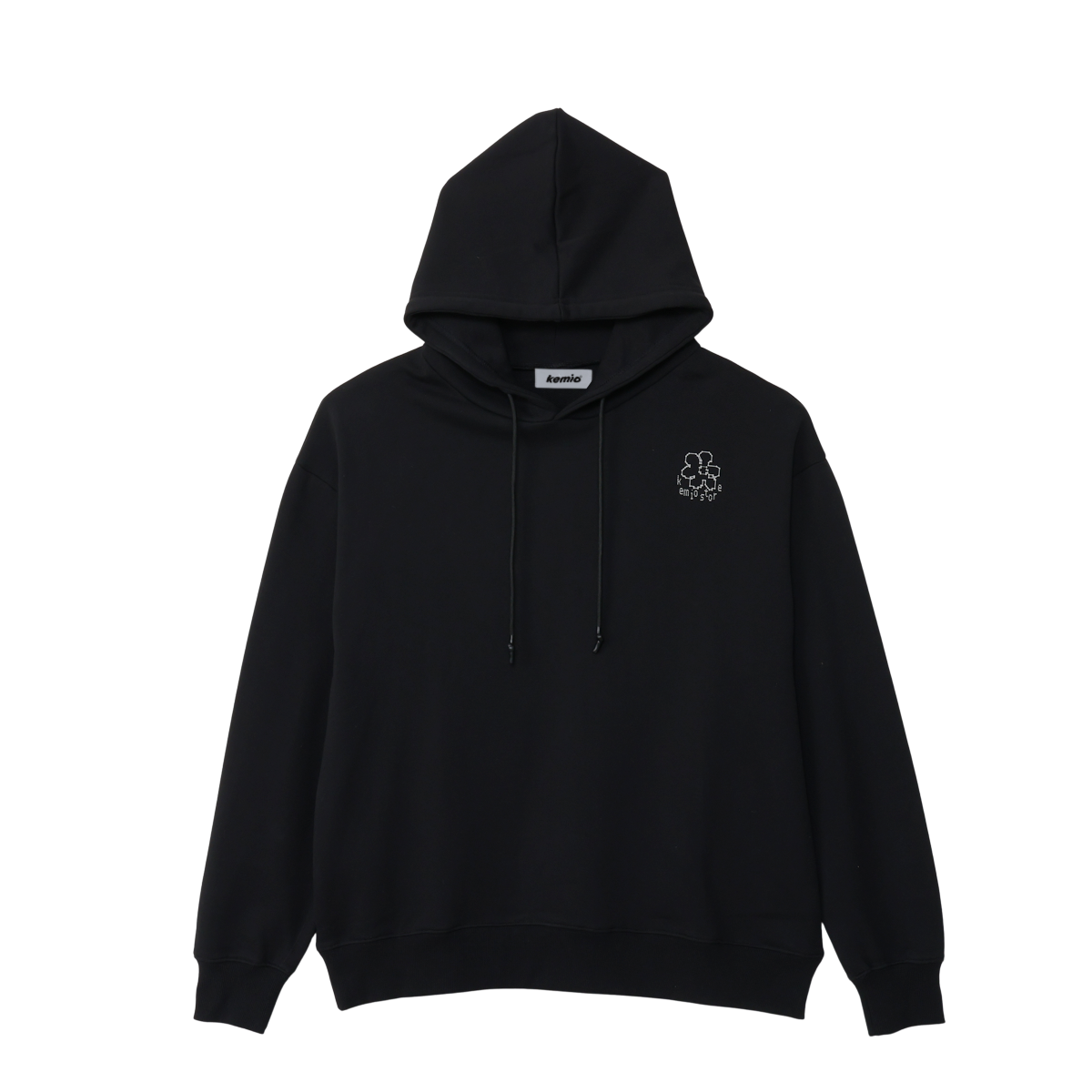 DOT FLOWER HOODIE BLACK