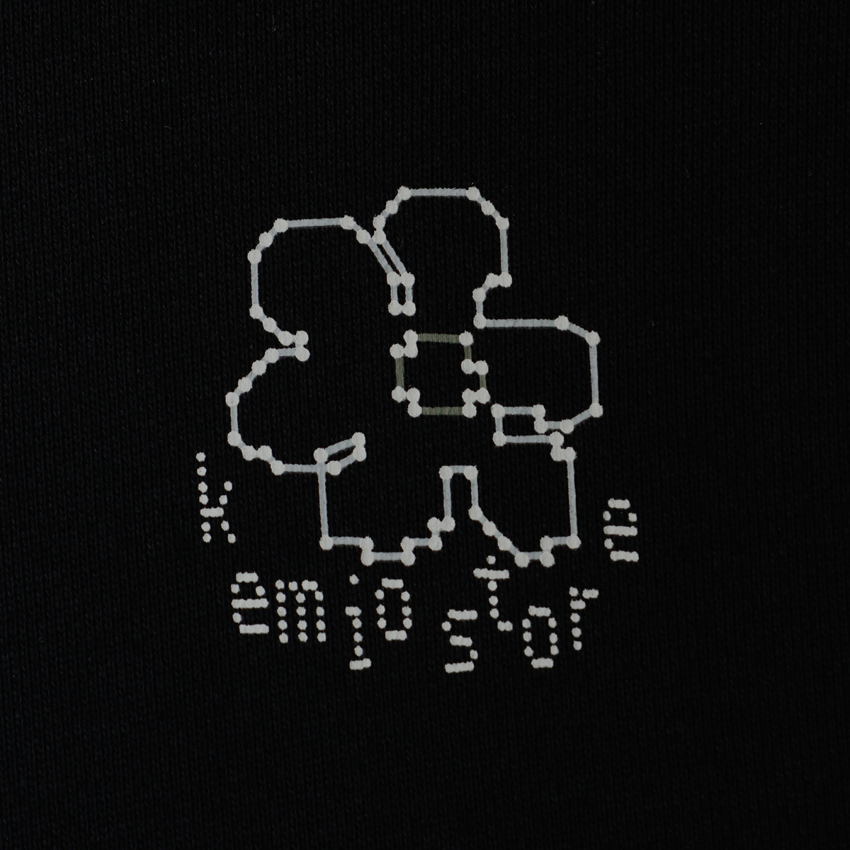 DOT FLOWER HOODIE BLACK