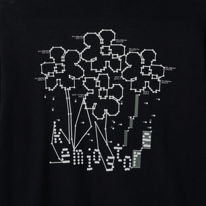 DOT FLOWER HOODIE BLACK