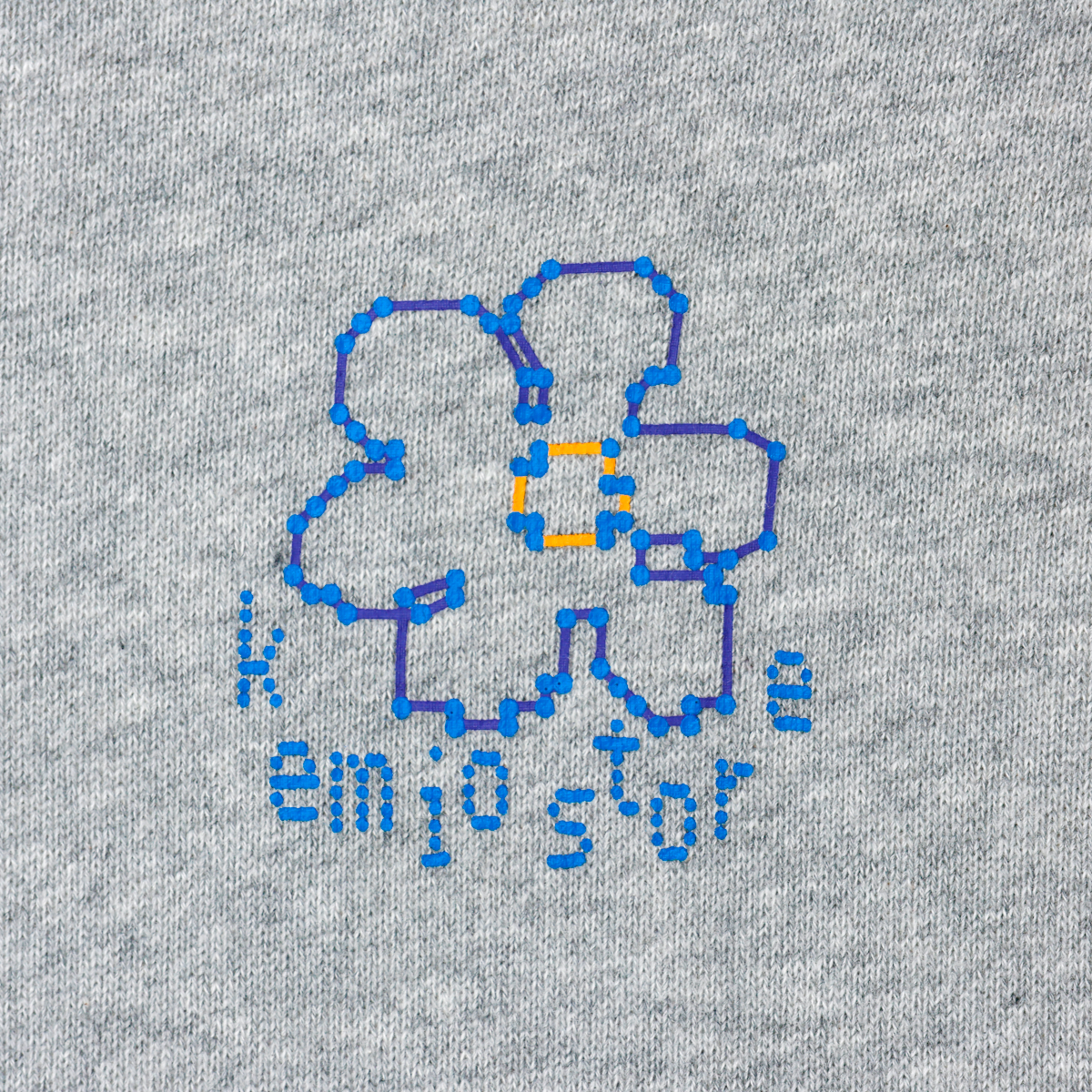 DOT FLOWER HOODIE GRAY