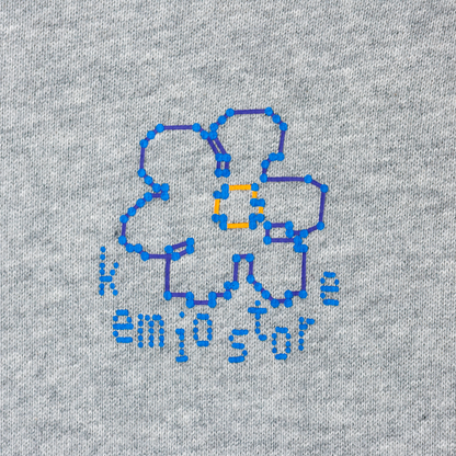 DOT FLOWER HOODIE GRAY